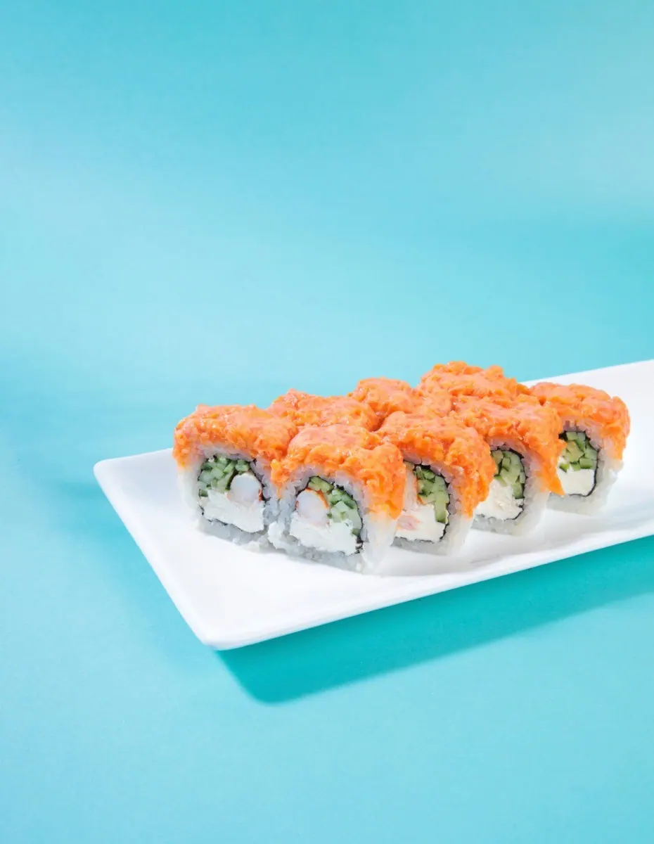 Spicy roll Salmon with shrimps